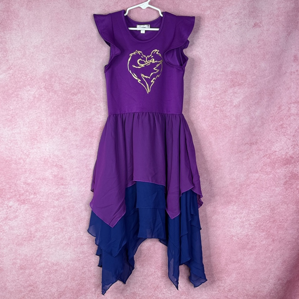 110. Disney D-Signed Purple Layered Dress Girls S EUC